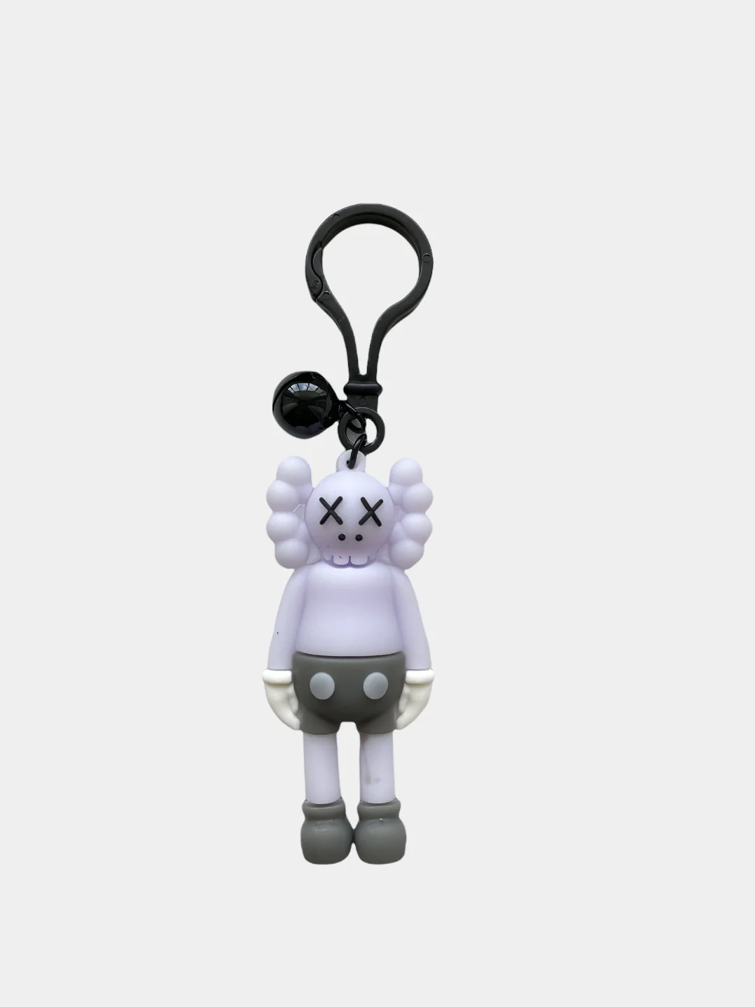 Белый брелок с карабином KAWS
