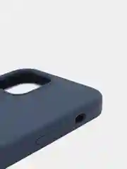 Темно-синий силиконовый чехол Iphone с логотипом