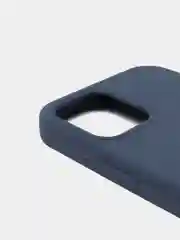 Темно-синий силиконовый чехол Iphone с логотипом