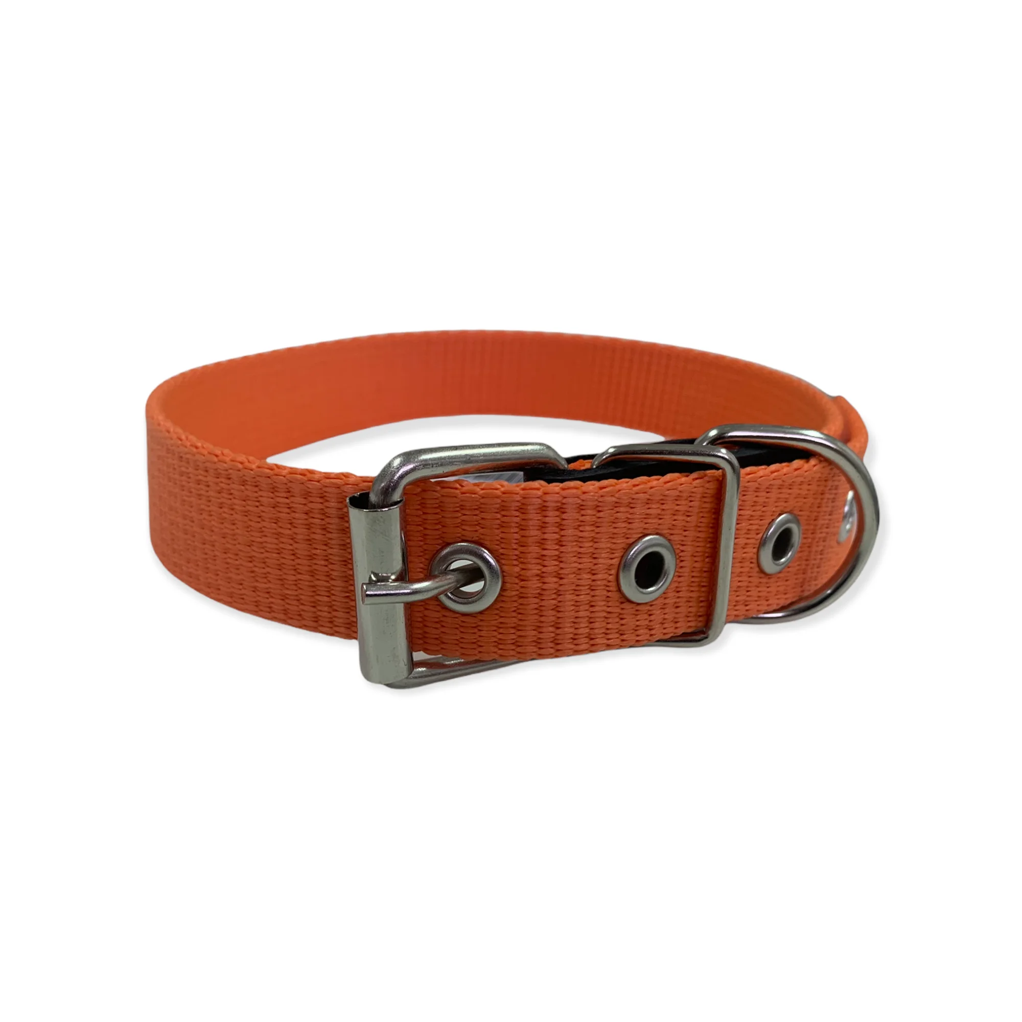 Оранжевый ошейник 56см,25мм капрон STRONG DOG