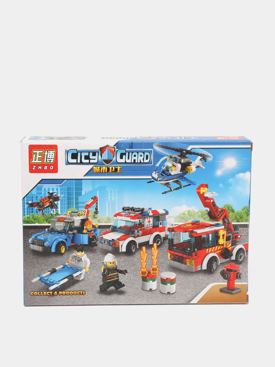 Белый конструктор ZHBO "City Guard", 168-197 деталей