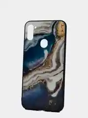 Белый чехол из закалённого стекла для Samsung, с принтом