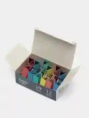 Зажимы для бумаг GLOBUS, 12 штук, 19 мм, цветные