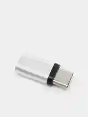 Серебряный адаптер-переходник мicro usb / type-c / 5 шт