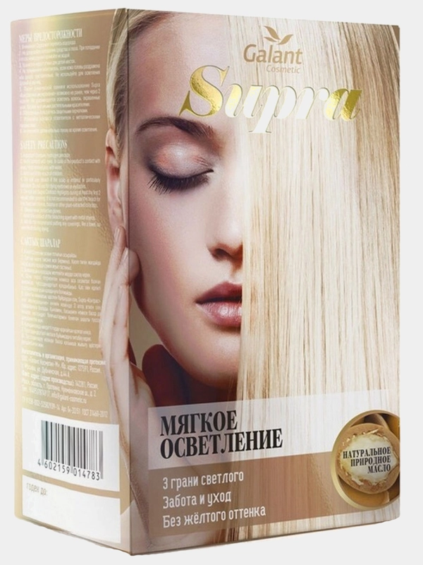 Осветлитель для волос Galant Cosmetic, мягкое осветление, с экстрактом белого льна