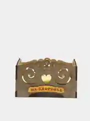 Деревянная салфетница "Лилия"