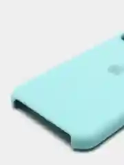 Бирюзовый чехол Silicone case для iPhone 11 с открытым низом