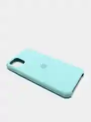 Бирюзовый чехол Silicone case для iPhone 11 с открытым низом