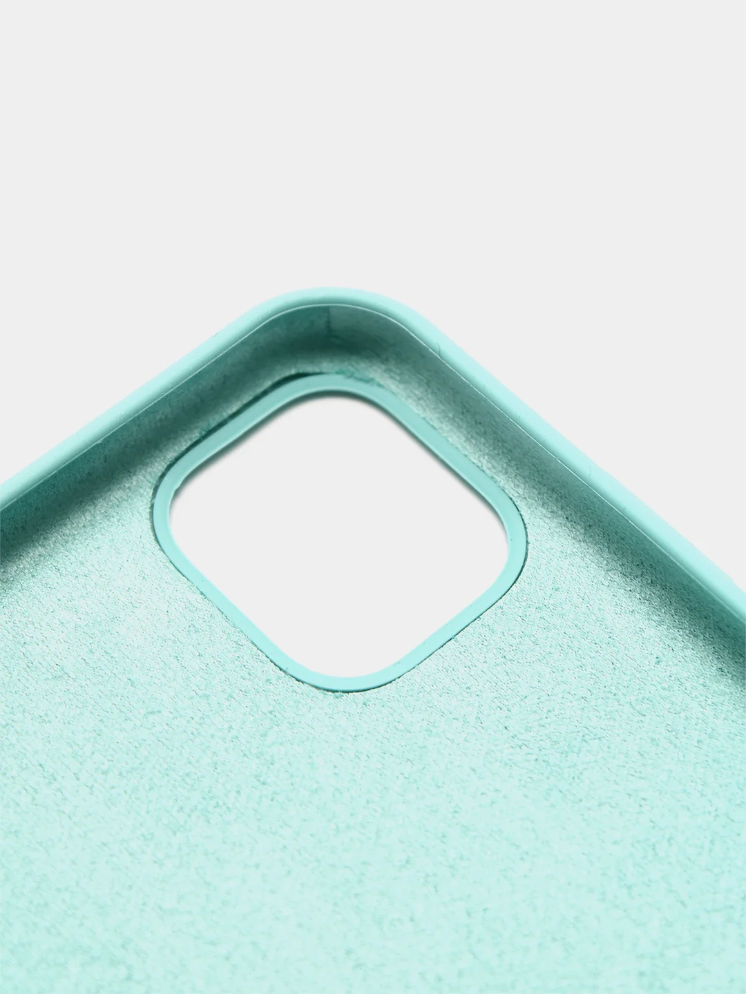 Бирюзовый чехол Silicone case для iPhone 11 с открытым низом