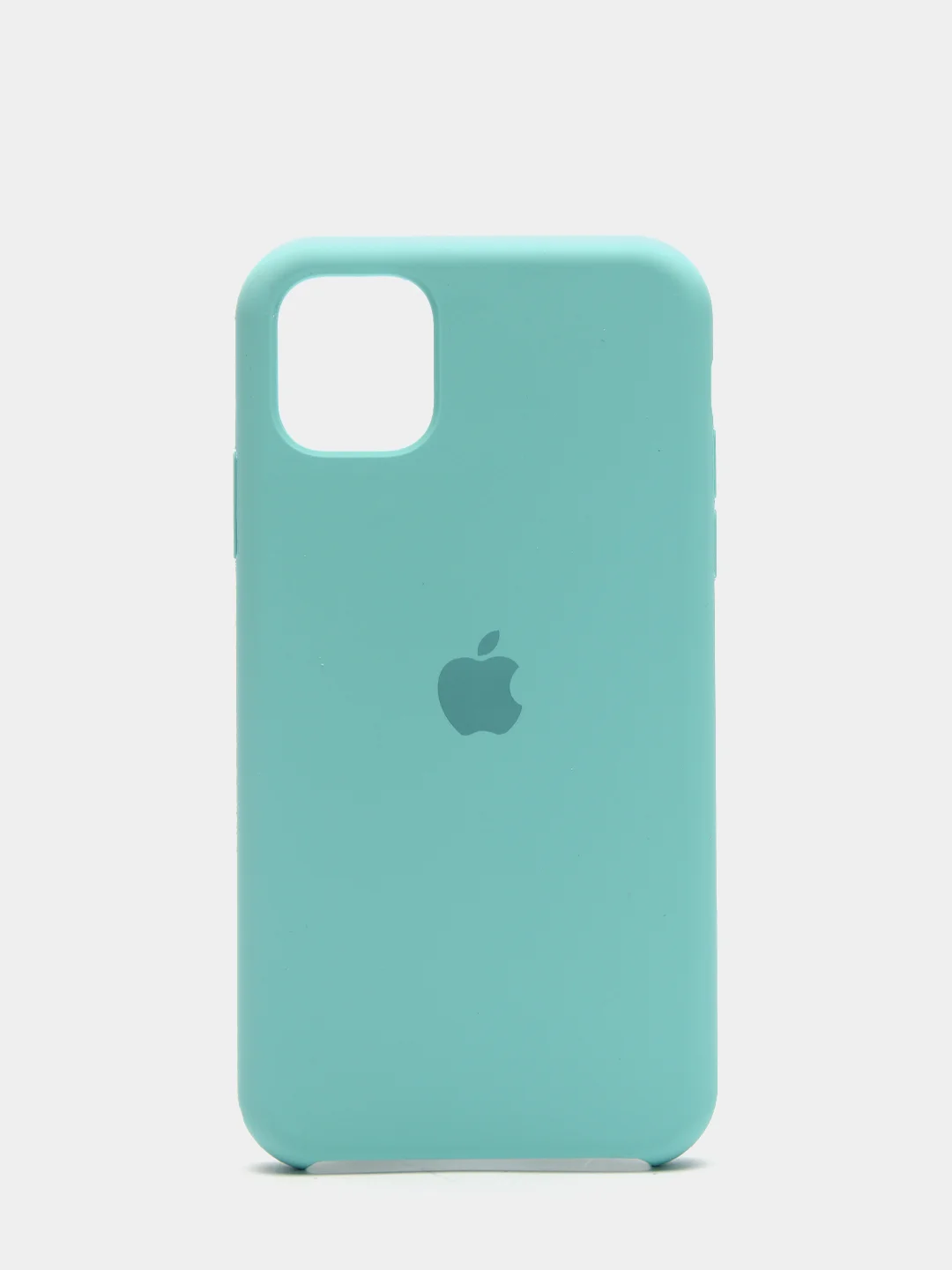 Бирюзовый чехол Silicone case для iPhone 11 с открытым низом
