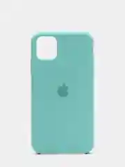 Бирюзовый чехол Silicone case для iPhone 11 с открытым низом