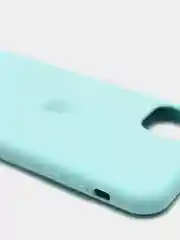 Бирюзовый чехол Silicone case для iPhone 11 с открытым низом
