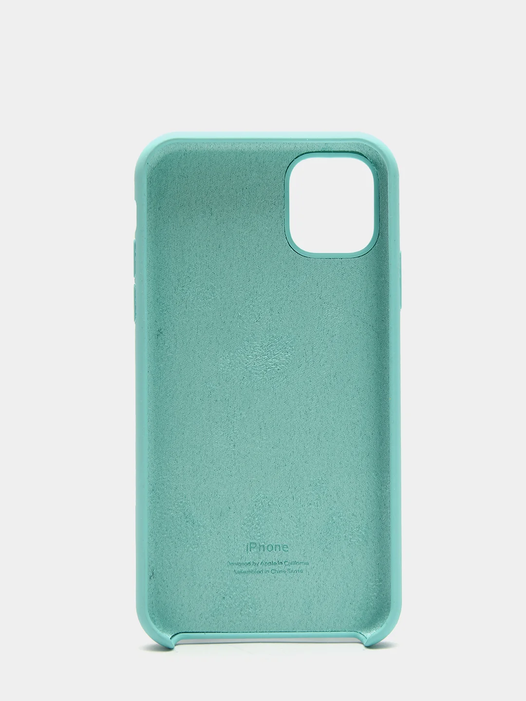 Бирюзовый чехол Silicone case для iPhone 11 с открытым низом
