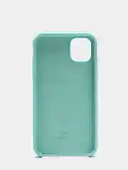 Бирюзовый чехол Silicone case для iPhone 11 с открытым низом