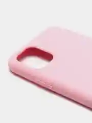 Розовый чехол Silicone case для iPhone 11 с открытым низом
