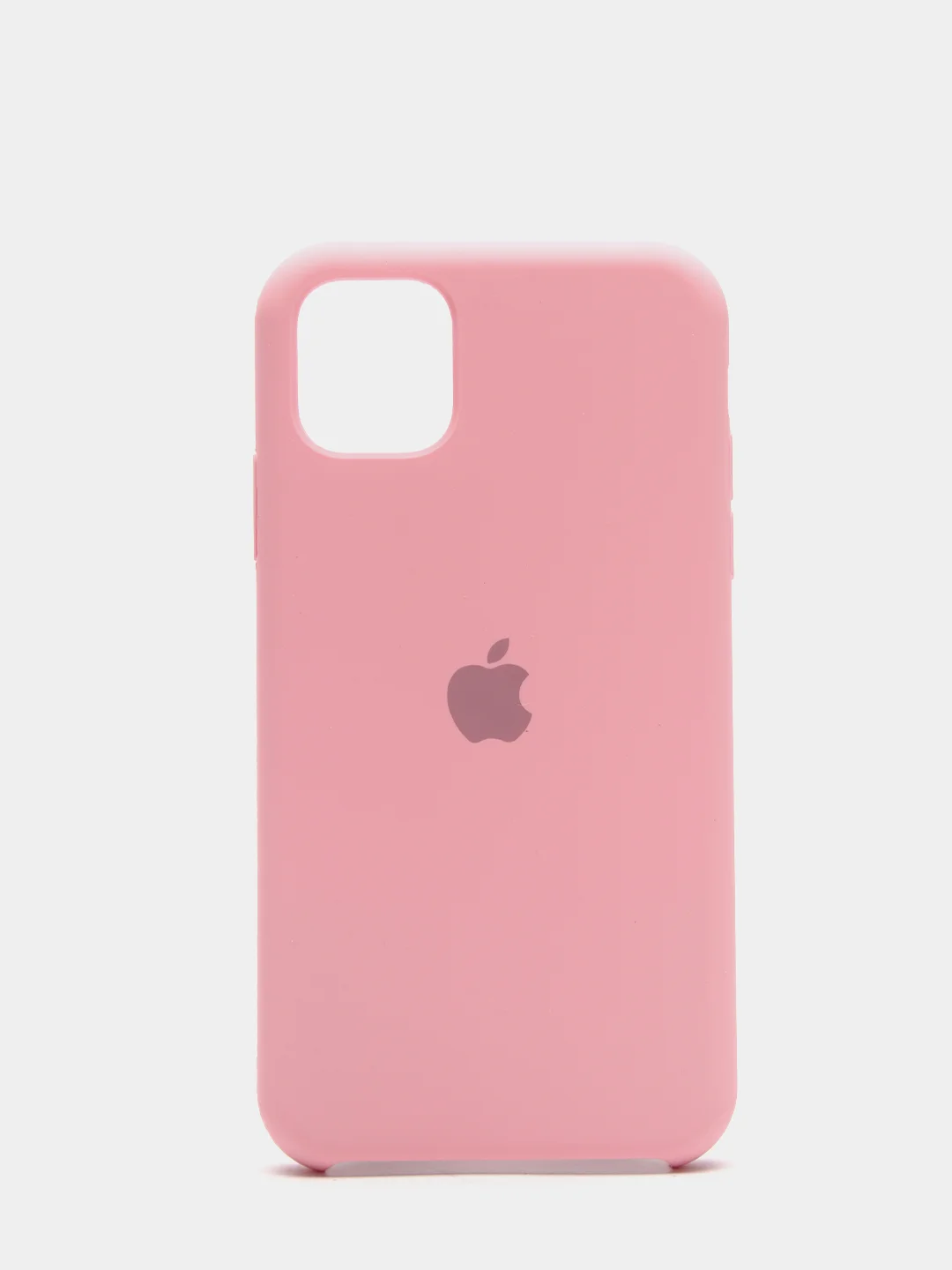 Розовый чехол Silicone case для iPhone 11 с открытым низом