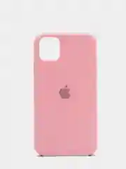 Розовый чехол Silicone case для iPhone 11 с открытым низом