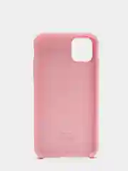 Розовый чехол Silicone case для iPhone 11 с открытым низом