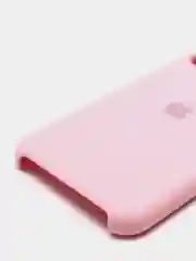 Розовый чехол Silicone case для iPhone 11 с открытым низом