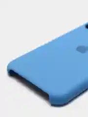 Синий чехол Silicone case для iPhone 11 с открытым низом
