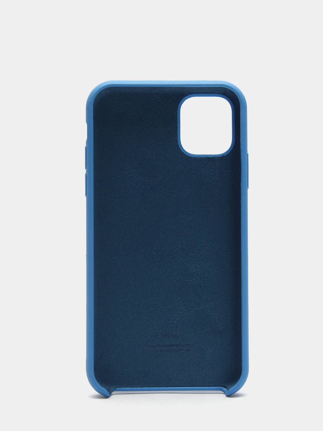 Синий чехол Silicone case для iPhone 11 с открытым низом