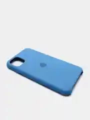 Синий чехол Silicone case для iPhone 11 с открытым низом