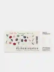 Наклейка для дизайна ногтей Lucky Rose Цветы Пионы, слайдер для маникюра под гель-лак