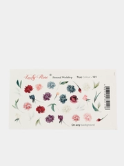 Наклейка для дизайна ногтей Lucky Rose Цветы Пионы, слайдер для маникюра под гель-лак