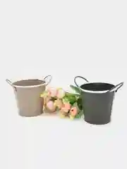 Кашпо, горшок для растений металлический "Plants", 2 цвета
