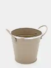 Бежевый кашпо, горшок для растений металлический "Plants", 2 цвета