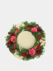 Красный декоративное настенное украшение Lillo "Шляпа с цветами", 29 см