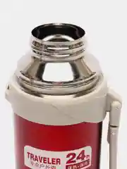 Красный термос для чая и кофе, 1,2 л - 2,1 л, с ручкой, крышкой-чашкой, из нержавеющей стали