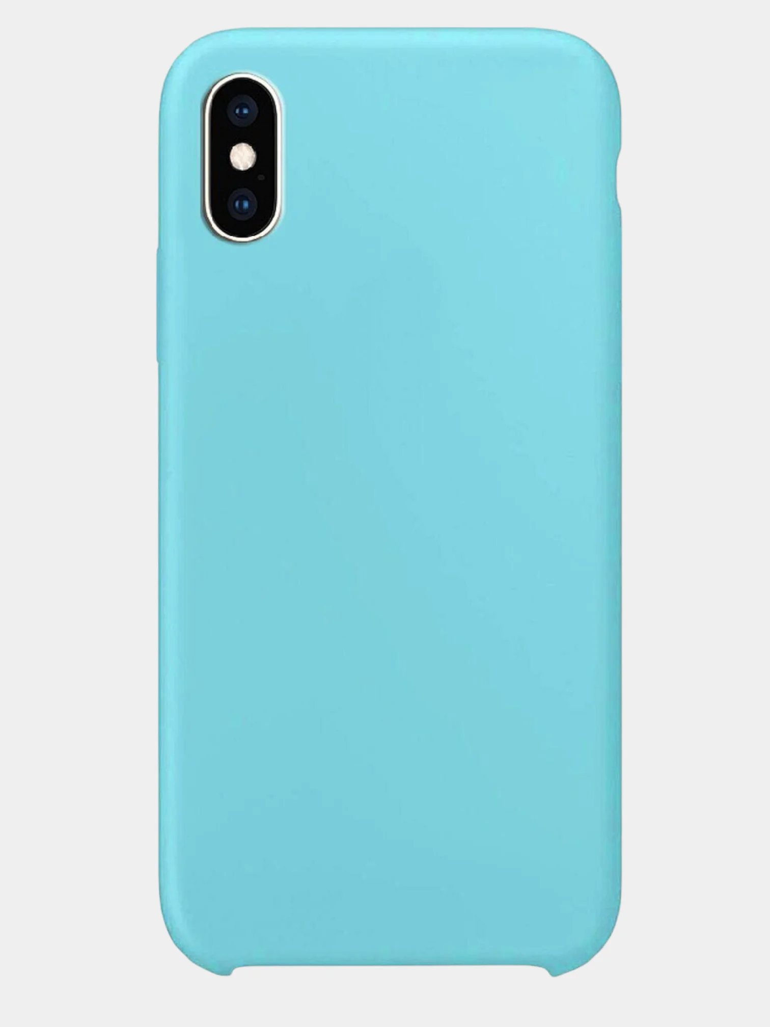 Бирюзовый чехол Silicone Case для iPhone X/XS