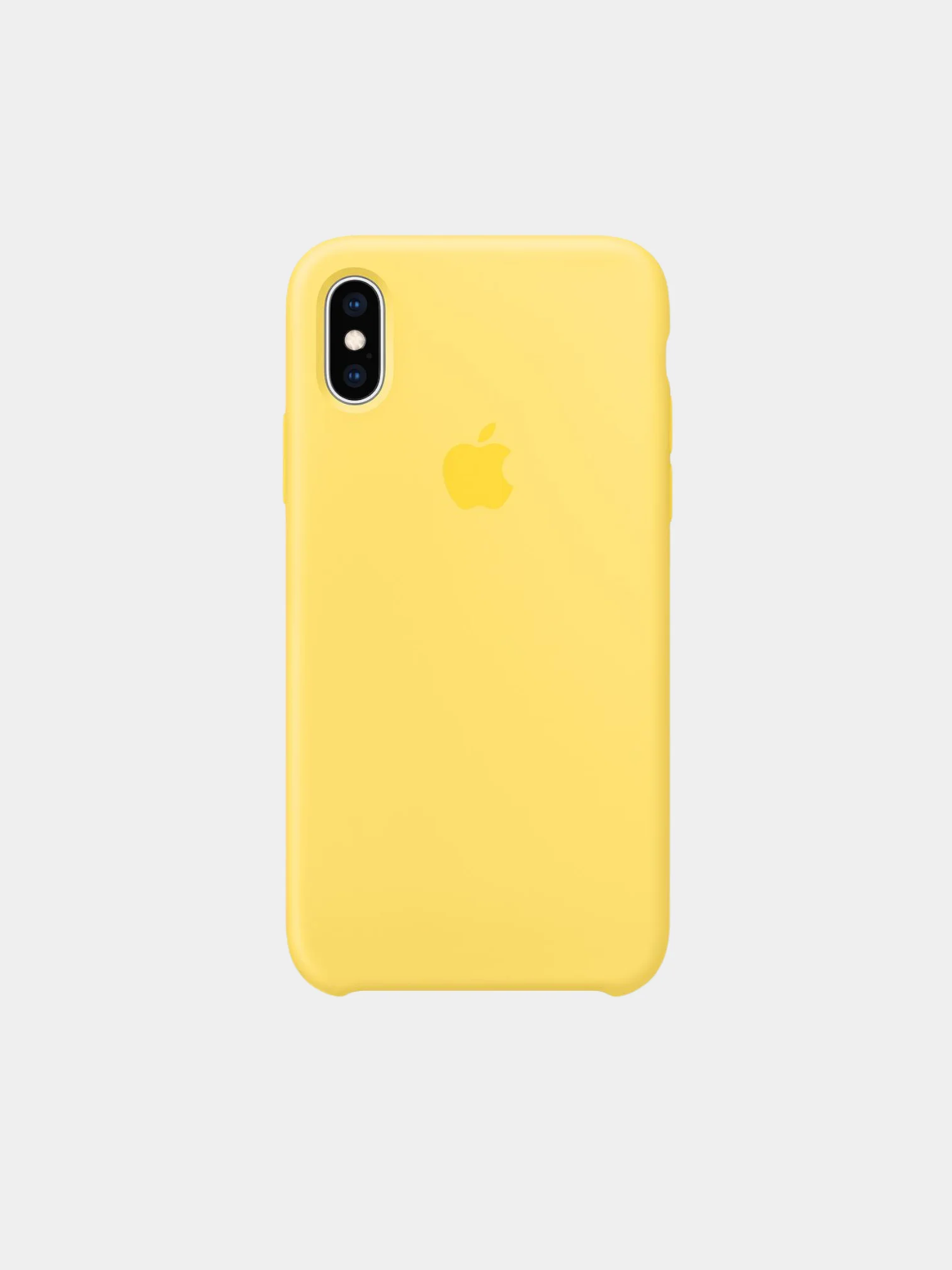 Желтый чехол Silicone Case для iPhone X/XS
