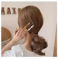 Белый заколки набор