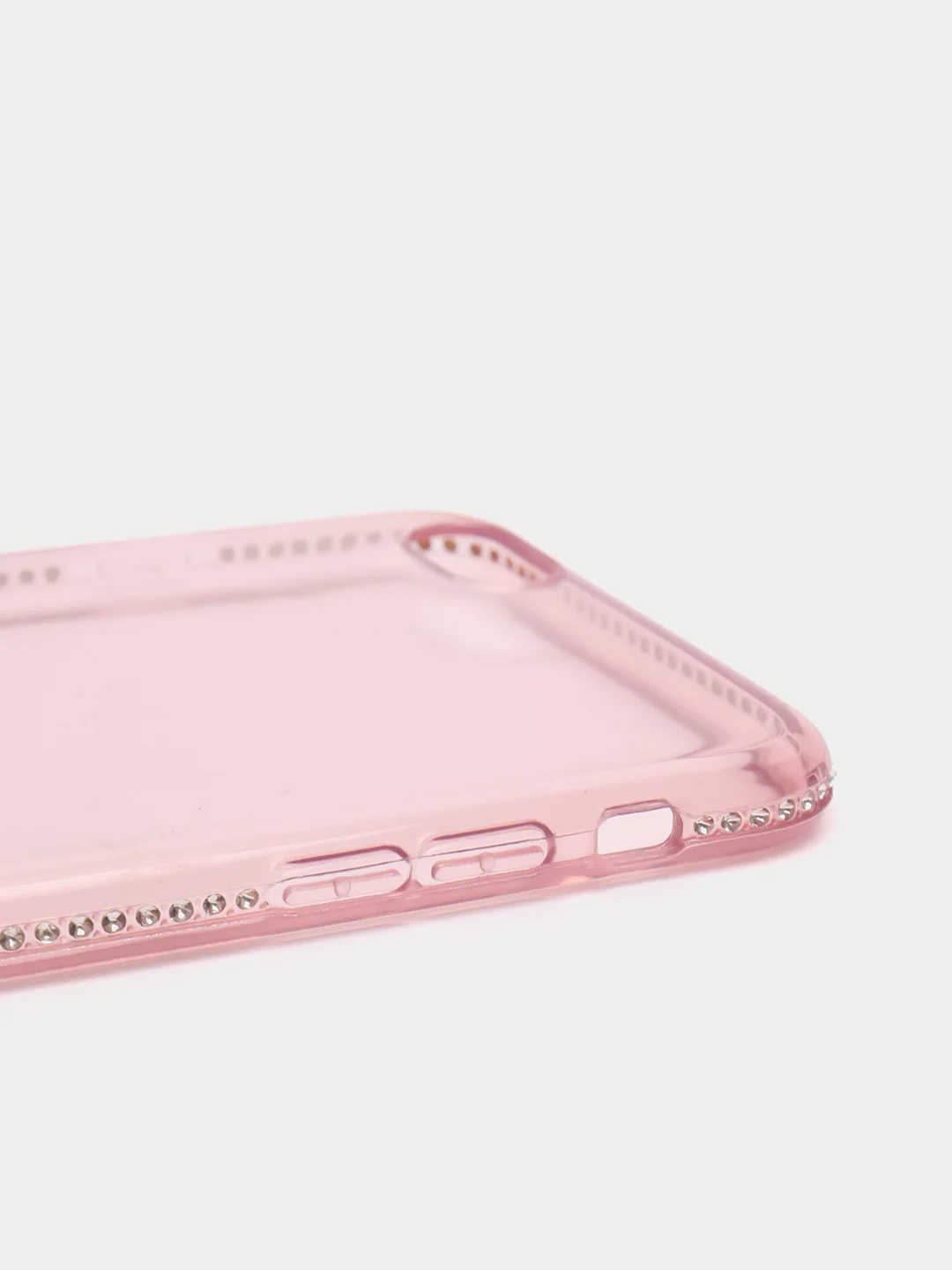Розовый мягкий матовый чехол на айфон с стразами iPhone.6, 6s,7,7+,8,8+,X,XS,XR,XS MAX,11,11PROMAX