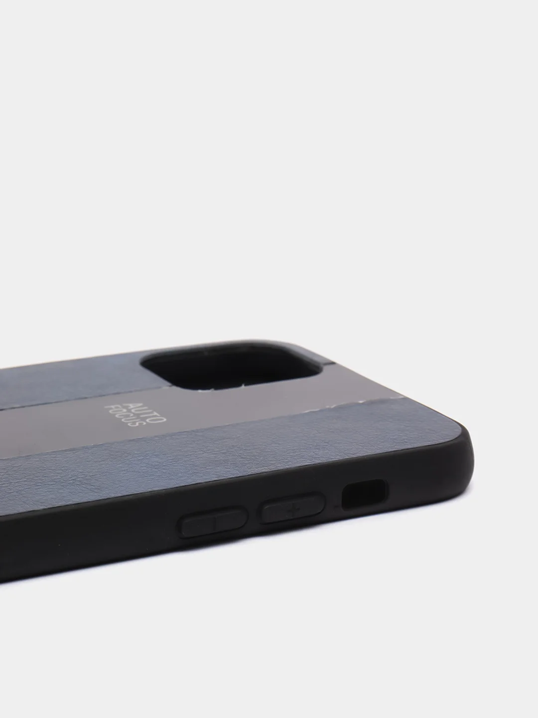 Синий чехол на айфон в стиле Porsche из TPU c вставками из искусственной кожи для iPhone
