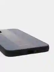 Синий чехол на айфон в стиле Porsche из TPU c вставками из искусственной кожи для iPhone
