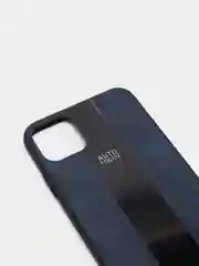 Синий чехол на айфон в стиле Porsche из TPU c вставками из искусственной кожи для iPhone