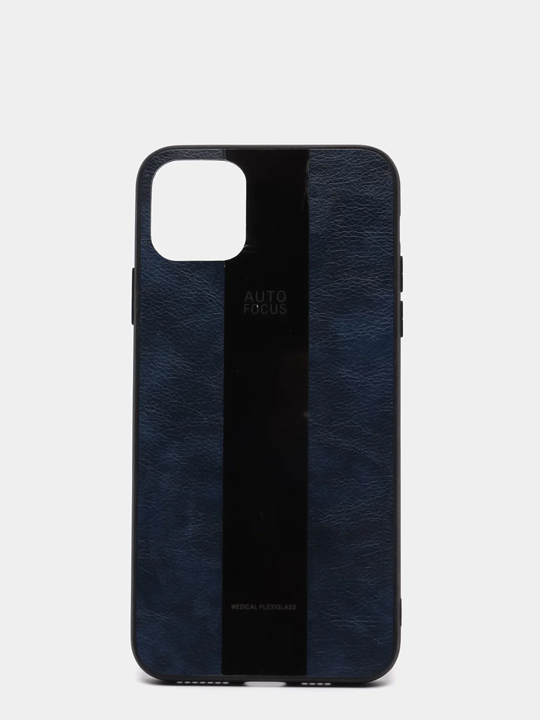 Синий чехол на айфон в стиле Porsche из TPU c вставками из искусственной кожи для iPhone