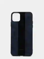 Синий чехол на айфон в стиле Porsche из TPU c вставками из искусственной кожи для iPhone