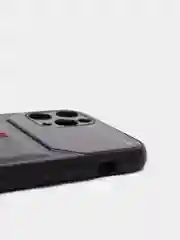 Черный чехол для Айфон кожаный с глянцевым противоударным стекло для iPhone IHaitun