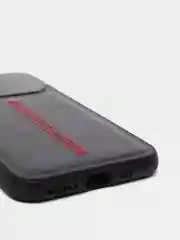 Черный чехол для Айфон кожаный с глянцевым противоударным стекло для iPhone IHaitun