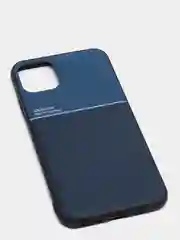 Синий чехол для айфон текстурный матовый с магнитной вставкой из ТПУ для iPhone IHaitun