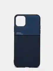 Синий чехол для айфон текстурный матовый с магнитной вставкой из ТПУ для iPhone IHaitun