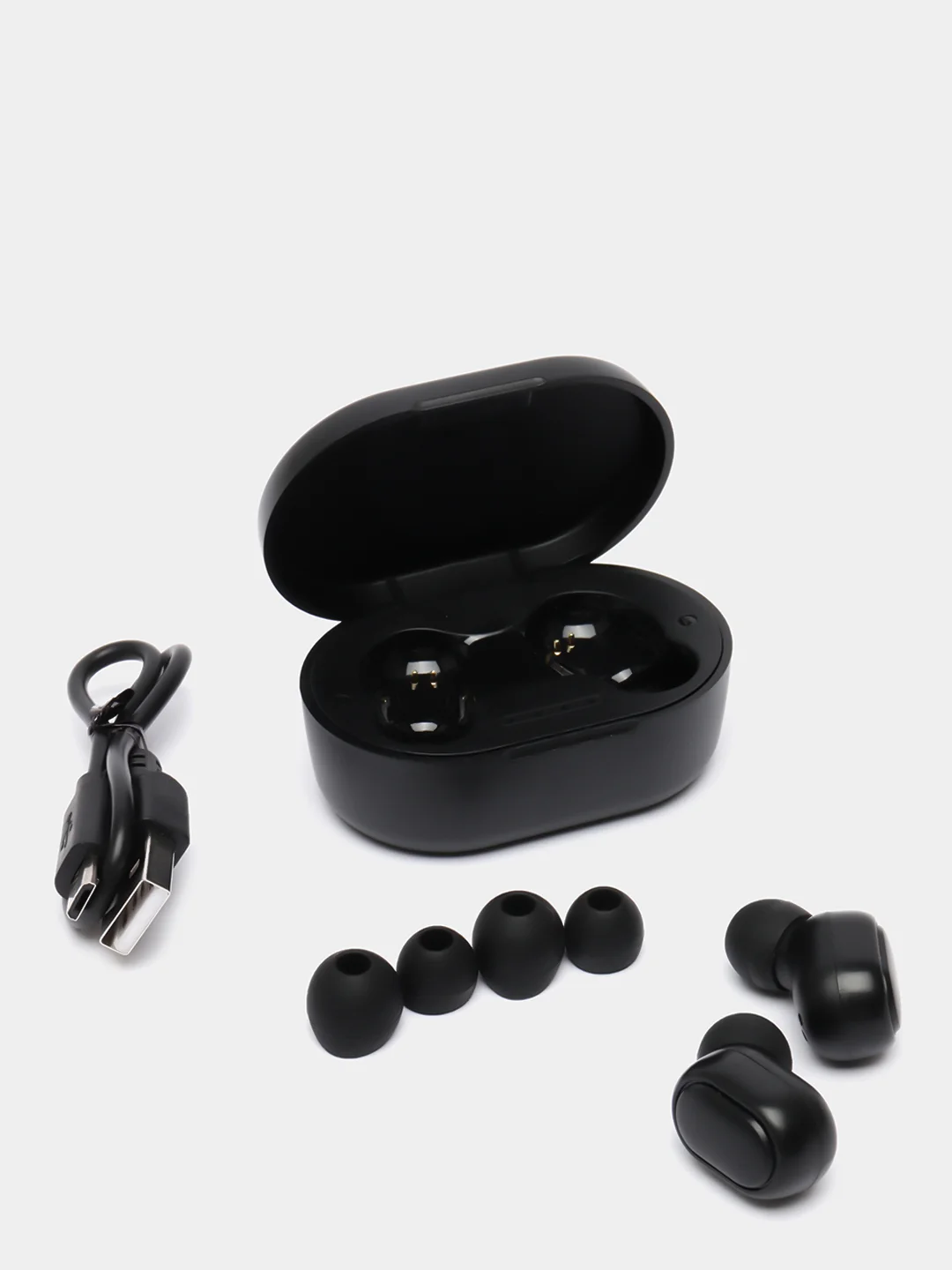 Черный беспроводные Bluetooth наушники True Wireless Headset A7S