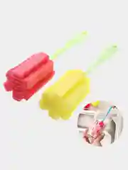 Желтый губка-ёршик для мытья стаканов и бутылочек