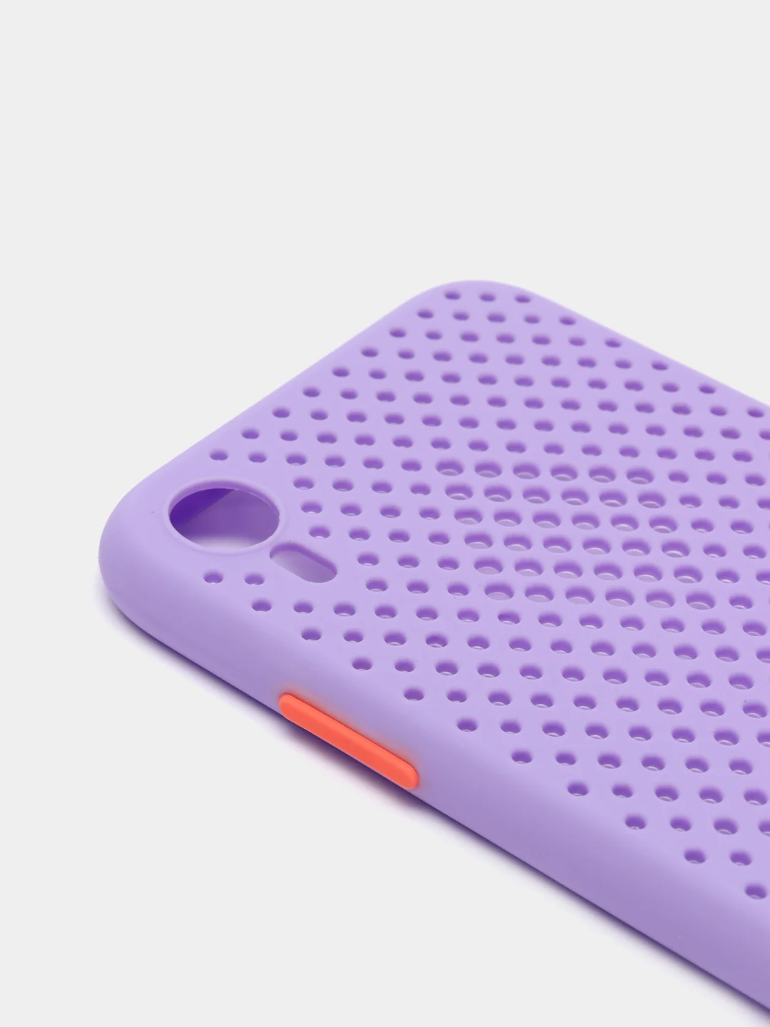 Лавандовый чехол силиконовый с перфорацией для  Айфон iPhone  XS MAX и iPhone XR
