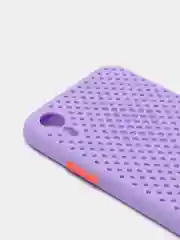 Лавандовый чехол силиконовый с перфорацией для  Айфон iPhone  XS MAX и iPhone XR