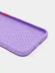 Лавандовый чехол силиконовый с перфорацией для  Айфон iPhone  XS MAX и iPhone XR